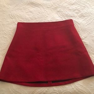 Zara red mini skirt size L